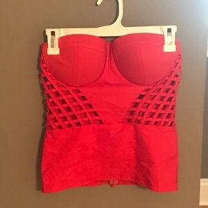 Crop top with cutouts